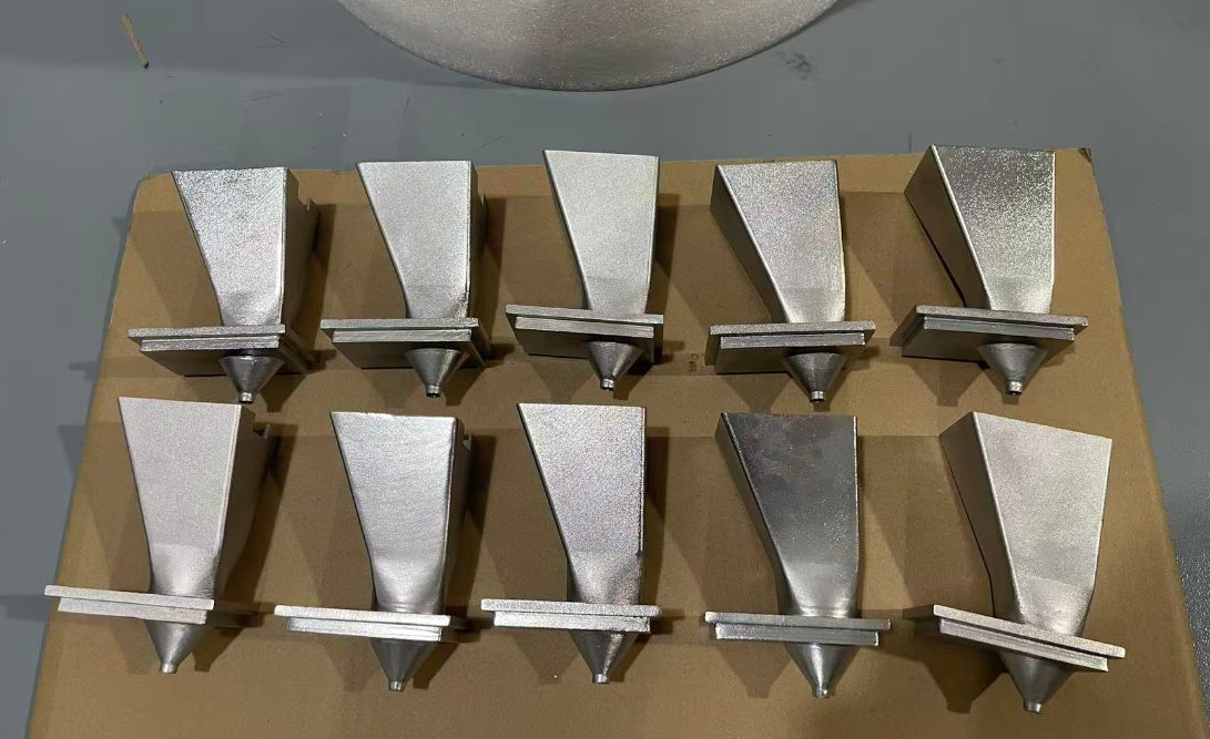 3D printed stainless steel parts after electropolishing