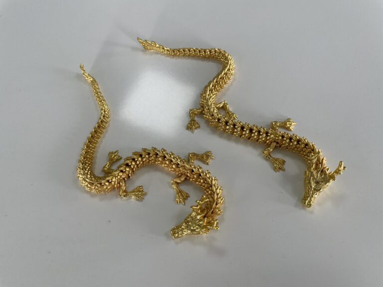 Stainless steel, gold-plated – SLM metal 3D printing